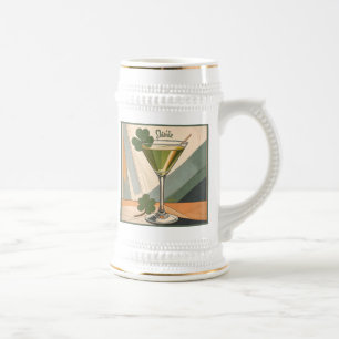 Mid Century Modern Art Shamrock Martini Sláinte! Bierpul