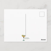 Mid Century Modern Art Shamrock Martini Sláinte!  Briefkaart (Achterkant)