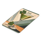 Mid Century Modern Art Shamrock Martini Sláinte! Magneet (Linkerzijde)