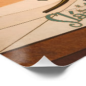 Mid Century Modern Art Shamrock Martini Sláinte! Perfect Poster (Hoek)