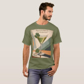 Mid Century Modern Art Shamrock Martini Sláinte!  T-shirt (Voorkant volledig)