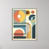 Mid Century Modern Art Sunrise Sunset Canvas Afdruk (Voorkant)