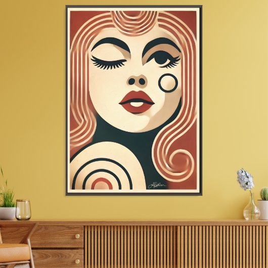 Mid Century Modern Art The Beauty Spot Canvas Afdruk (Insitu (Woonkamer))