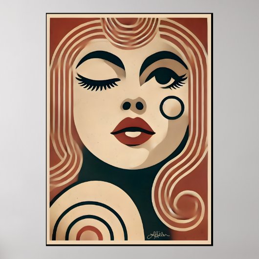 Mid Century Modern Art The Beauty Spot Poster (Voorkant)