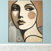 Mid Century Modern Art The Glance Mid Century Mode Canvas Afdruk (Insitu (Houten vloer))