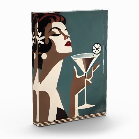 Mid Century Modern Art The Martini DIva Fotoblokken (Links)