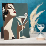 Mid Century Modern Art The Martini DIva Fotoplaat<br><div class="desc">Welcome to my Mid Century Fantasy World! Designs in this store are born of growing up in a Mid Century home complete with Martini loving parents. Break out the cocktails. Merging fact with fantasy within Mid Century Modern, Jazz, Retro Futuristic, Atomic and Space Age Designs.</div>