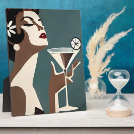 Mid Century Modern Art The Martini DIva Fotoplaat