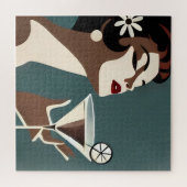 Mid Century Modern Art The Martini DIva Legpuzzel (Horizontaal)