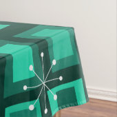 Mid Century Modern Art 'Wonky Doors' Blauwgroen Tafelkleed (Voorbeeld)