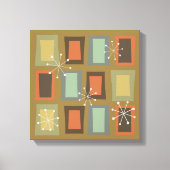 Mid Century Modern Art "Wonky Doors" Canvas Afdruk (Voorkant)