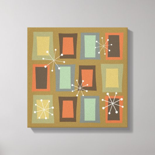Mid Century Modern Art "Wonky Doors" Canvas Afdruk (Voorkant)