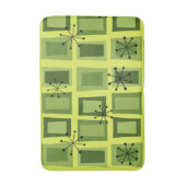 Mid Century Modern Art "Wonky Doors" Chartreuse Badmat (Voorkant Verticaal)