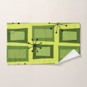 Mid Century Modern Art "Wonky Doors" Chartreuse Handdoek (Handdoek)