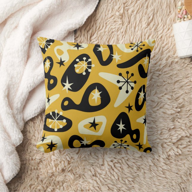 Mid Century Modern Atomic Abstract Kussen (Deken)