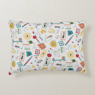 Mid Century Modern Atomic Age STEM-fysica Scatter Accent Kussen