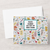 Mid Century Modern Atomic Age STEM-fysica Scatter All In One Uitnodiging (Achterkant)