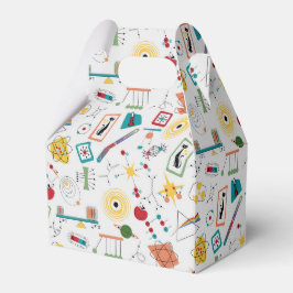 Mid Century Modern Atomic Age STEM-fysica Scatter Bedankdoosjes