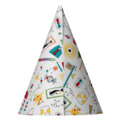 Mid Century Modern Atomic Age STEM-fysica Scatter Feesthoedjes (Achterkant)