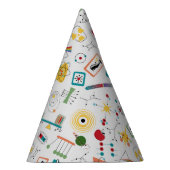 Mid Century Modern Atomic Age STEM-fysica Scatter Feesthoedjes (Rechts)