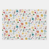 Mid Century Modern Atomic Age STEM-fysica Scatter Inpakpapier Vel (Voorkant 2)