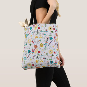 Mid Century Modern Atomic Age STEM-fysica Scatter Tote Bag