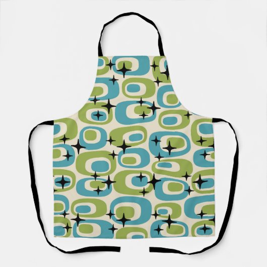 Mid Century Modern Atomic All-Over Print Schort (Voorkant)