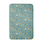Mid Century Modern Atomic Blauwgroen Abstract Patt Badmat (Voorkant Verticaal)