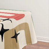 Mid Century Modern Atomic Christmas Tafelkleed (Voorbeeld)