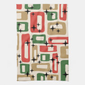 Mid Century Modern Atomic Christmas Theedoek (Verticaal)