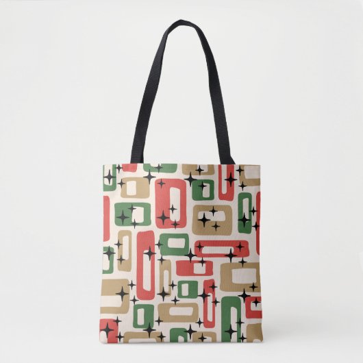 Mid Century Modern Atomic Christmas Tote Bag (Voorkant)