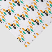 Mid Century Modern Atomic Diamonds Starbursts  Tissuepapier (Detail)