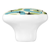 Mid Century Modern Atomic Pattern Keramische Knop (Zijkant)