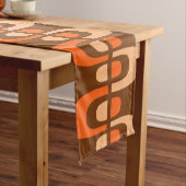 Mid-Century Modern Atomic Rits Patroon Korte Tafelloper (Voorbeeld)