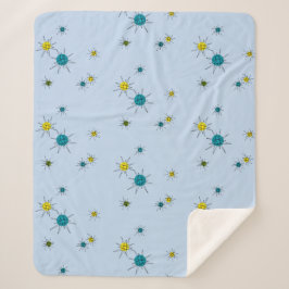 Mid-Century Modern Atomic Sherpa Deken