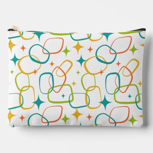 Mid-Century Modern Atomic Sparkle Cosmetische Tas (Voorkant)