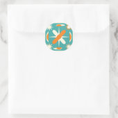 Mid Century Modern Atomic Starburst Ronde Sticker (Tas)