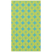 Mid Century Modern Atomic Stippen Turquoise en Lim Tafelkleed (Voorkant)