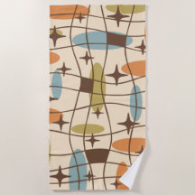 Mid Century Modern Atomic Surfer-patroon