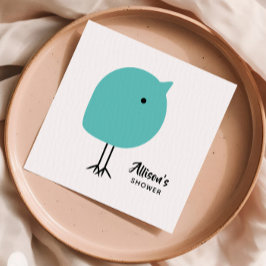 Mid Century Modern Baby Bird Napkin Baby shower Servet