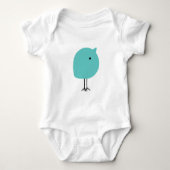 Mid-Century Modern Baby Chick Bodysuit Turquoise (Voorkant)