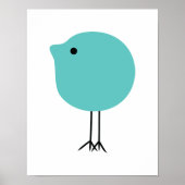Mid-Century Modern Baby Chick Nursery Art Poster (Voorkant)