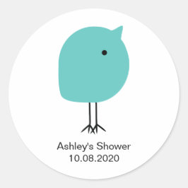 Mid-Century Modern Baby Chick Sticker voor Douche