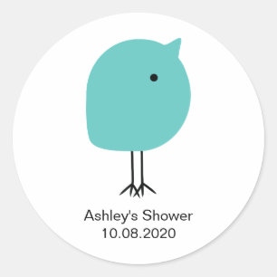 Mid-Century Modern Baby Chick Sticker voor Douche