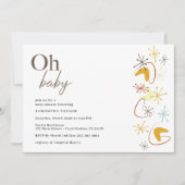 Mid-Century Modern Baby shower Invitation Kaart (Voorkant)