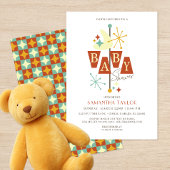 Mid-Century Modern Baby shower Invitation Kaart