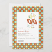 Mid Century Modern Baby shower Invitation - Retro Kaart (Voorkant)