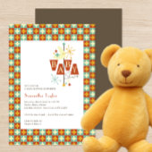 Mid Century Modern Baby shower Invitation - Retro Kaart