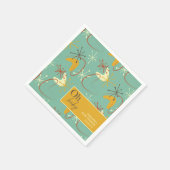 Mid-Century Modern Baby shower servetten - Retro (Hoek)