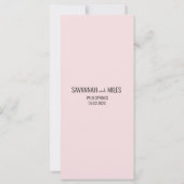 Mid Century Modern Banana Leaf Wedding/Event Menu (Achterkant)